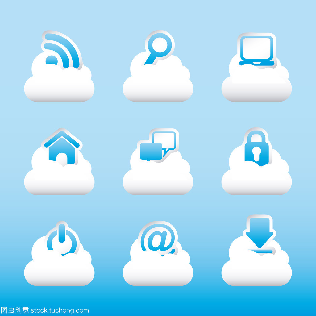 互联网图标 连接数字世界的视觉桥梁